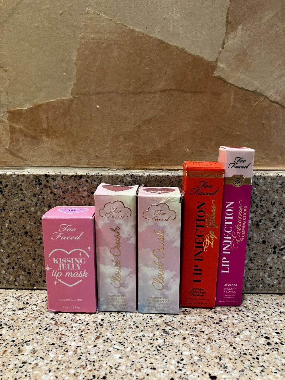 TOO FACED Set of 5 Cloud Crush & Lip Injection! NIB!!